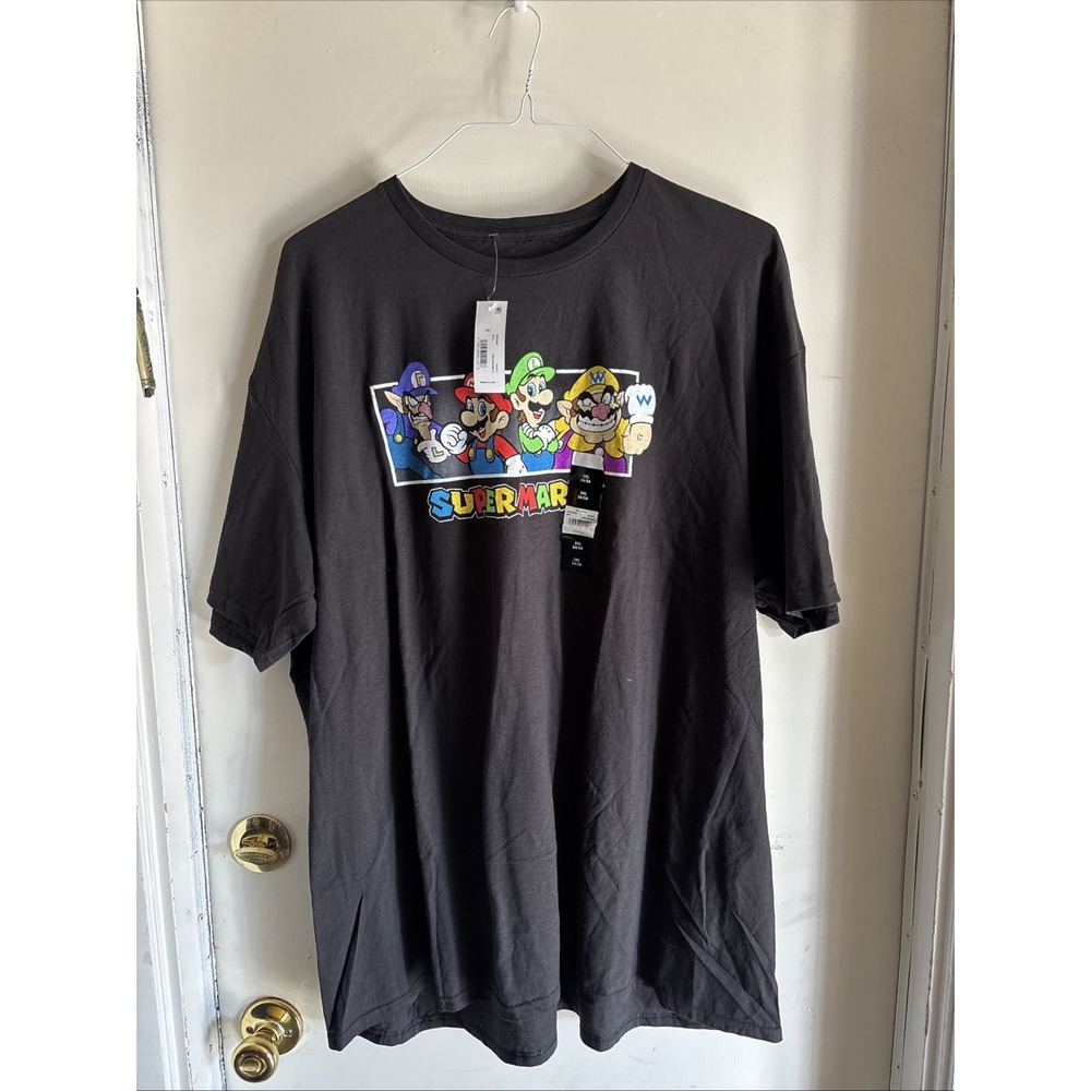 NWT SUPER MARIO Bros T Shirt Nintendo Men Size 3XL Mario Luigi Wario Waluigi